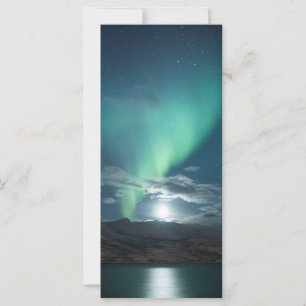 Carte Pleine lune Lumières polaires
