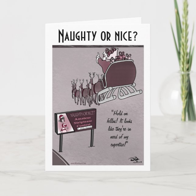 Carte pliante de vacances coquine ou Nice (Devant)