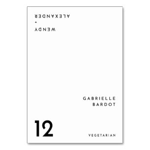 Carte pliante Mariage moderne en gras blanc