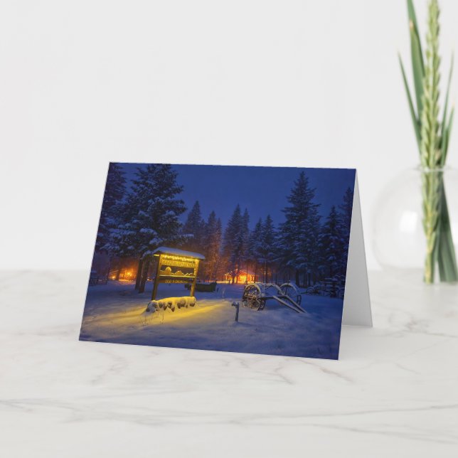 Carte pliée 7 po x 5 po|| Scène nocturne B&B (Devant)
