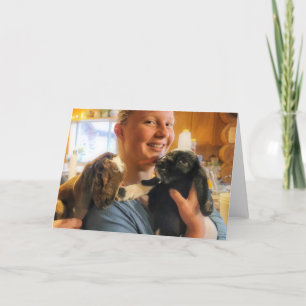 Carte pliée 7 pouces x 5 pouces    Enfants dans la