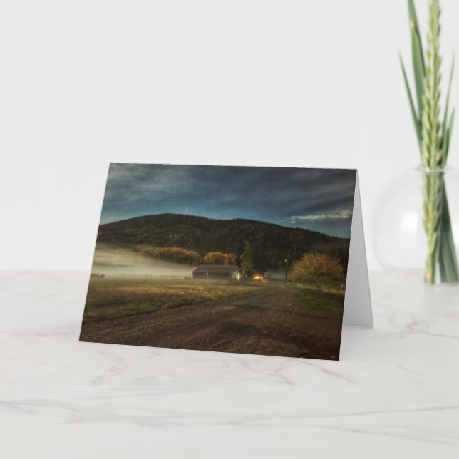 Carte pliée 7 pouces x 5 pouces || La grange à la  (Devant)
