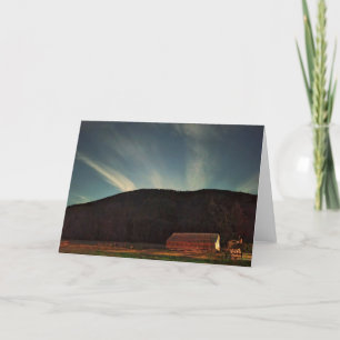 Carte pliée 7 pouces x 5 pouces Red Barn Moonri