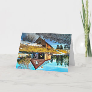 Carte pliée 7 pouces x 5 pouces    Réflexion de la