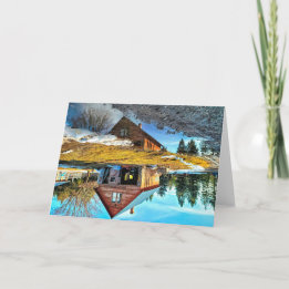 Carte pliée 7 pouces x 5 pouces || Réflexion du ca