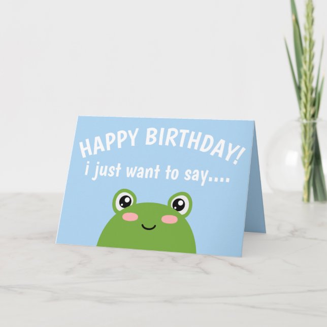 Carte pliée à la grenouille (Devant)