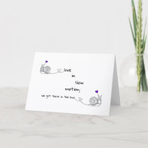 Carte pliée Amour au ralenti