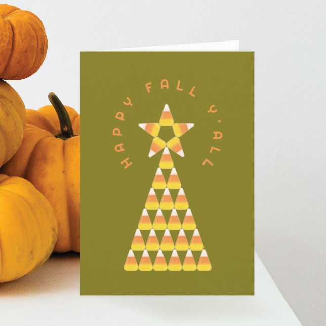 Carte pliée automne à Noël - Candy Corn Tree (Créateur téléchargé)