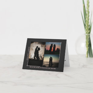 Carte pliée avec photos de couples adorables perso