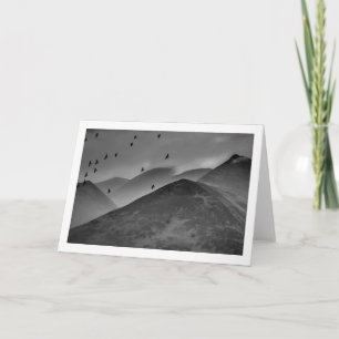 Carte pliée BLACK BIRDS EN VOL