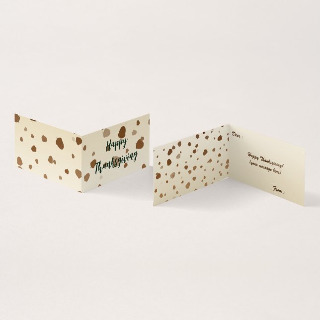 Carte pliée d'Acorns de Thanksgiving (Inside and Outside)