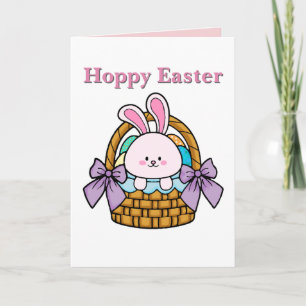 Carte pliée de lapin le plus croustillant de Pâque