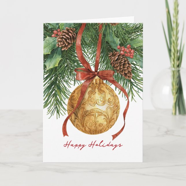 Carte pliée de l'ornement de l'arbre de Noël (Devant)