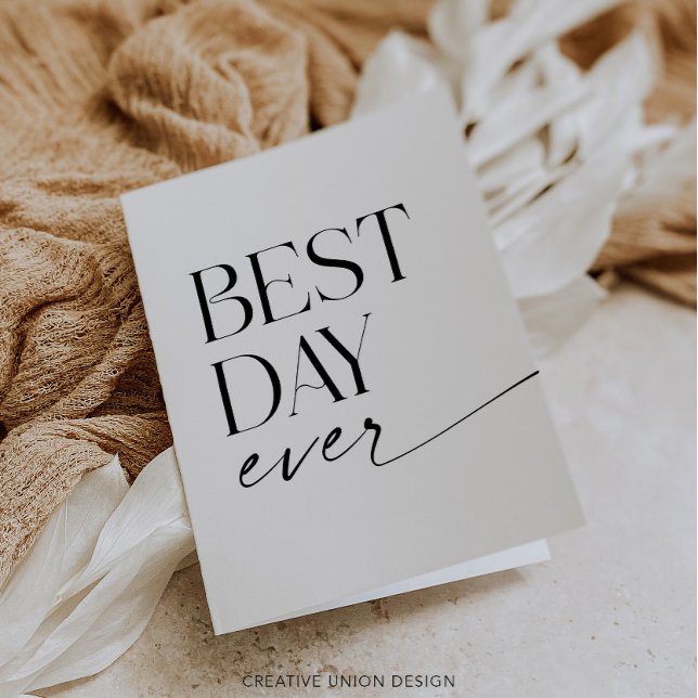 Carte pliée de Merci Mariage Whimsy moderne (Créateur téléchargé)