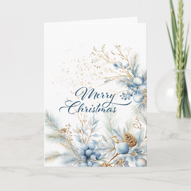 carte pliée de noël, personnalisable à l'intérieur (Devant)