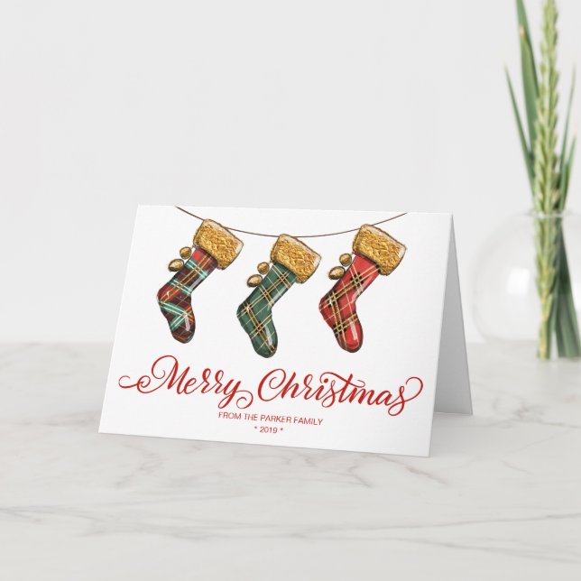 Carte pliée de voeux de Noël (Devant)