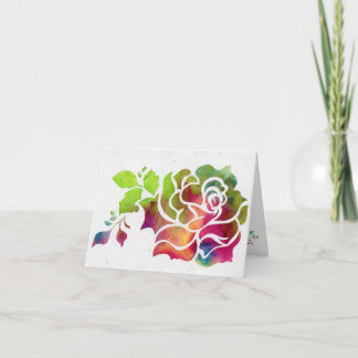 Carte pliée découpée rose 4x5,6 po