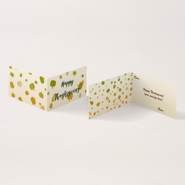 Carte pliée des Citrouilles de Thanksgiving (Inside and Outside)