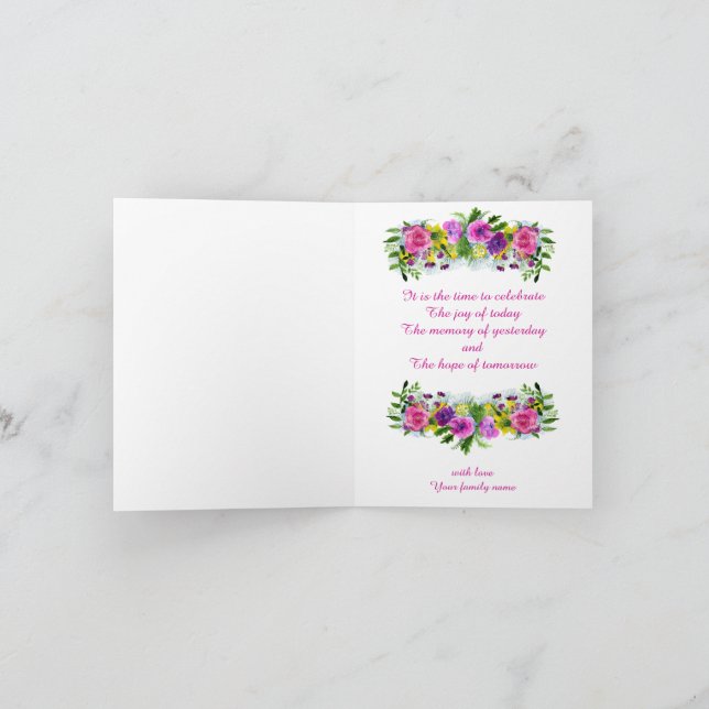 Carte pliée du jour du fondateur (Intérieur)