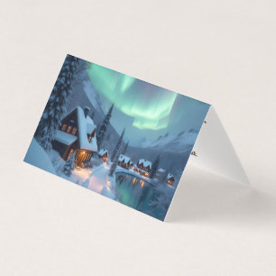 Carte pliée du lac Aurora sous la neige