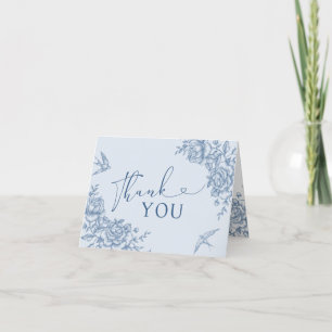 Carte pliée Dusty Blue Chinoiserie Fête des mariée