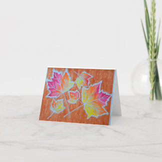 Carte pliée Feuilles automne