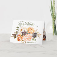 Carte pliée Fleurs de roses 'Rendez grâce en toute