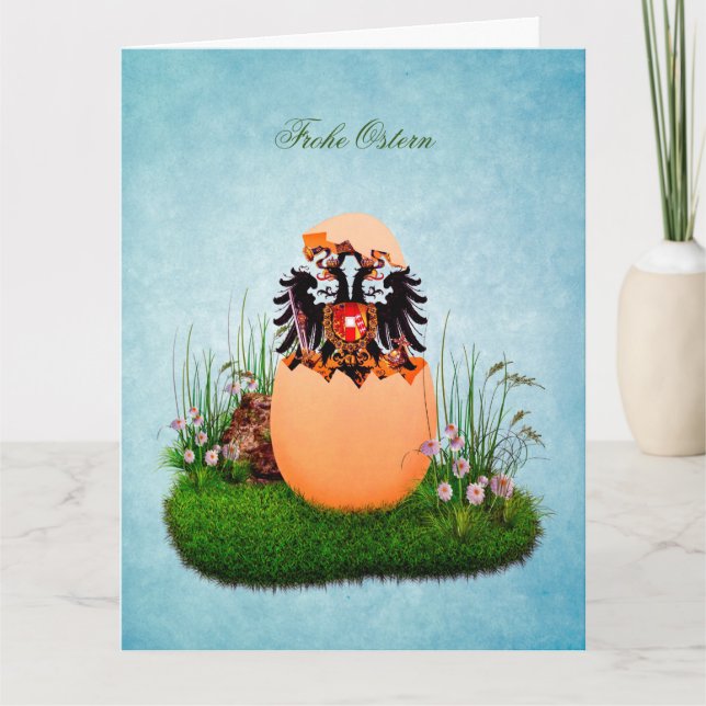 Carte pliée "Frohe Ostern" Habsburg (Devant)