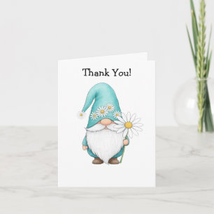 Carte pliée Gnome de printemps