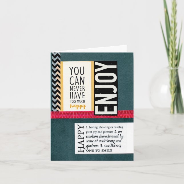 Carte pliée Happy (vierge) 10x14 cm (Devant)