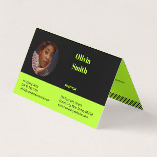 Carte pliée Lime-Green Entrepreneur Petite entrepr