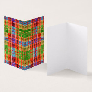CARTE PLIÉE MAC RAE TARTAN 3.5x2
