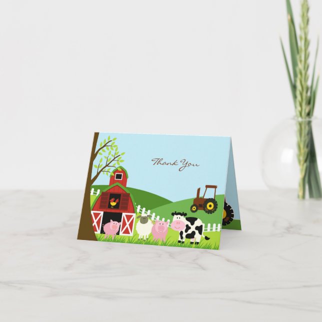 Carte pliée Merci Animaux (Devant)