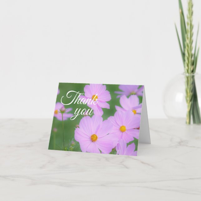Carte pliée Merci avec fleurs par Jo Images (Devant)