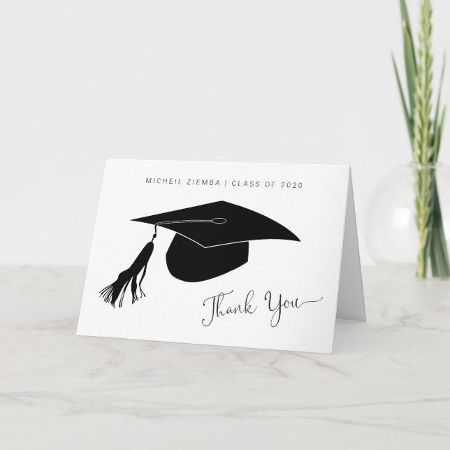 Carte pliée Merci des diplômes (Devant)