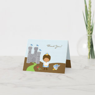 Carte pliée Merci Prince