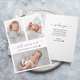 Carte pliée moderne de collage de photos pour la f