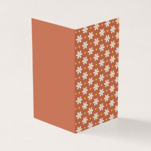 Carte Pliée Motif Scandi Daisy Couleur Personnalis