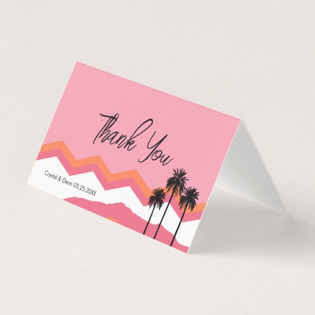 Carte pliée Palm Springs Merci moderne (Front)