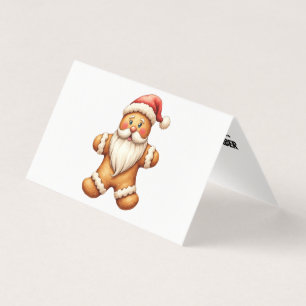 Carte pliée Père Noël en pain d'épices