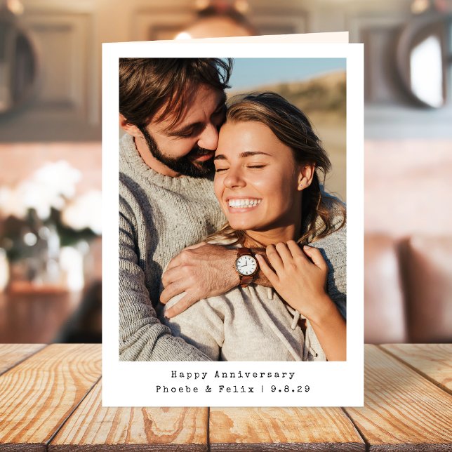 Carte pliée personnalisée en couple photo Annivers (Créateur téléchargé)