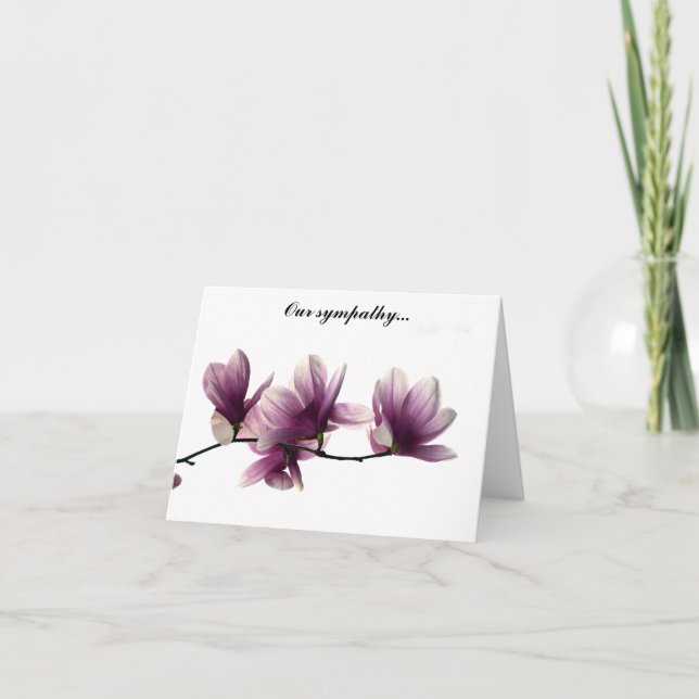 Carte pliée Sympathie, ajoutez votre expression pe (Devant)