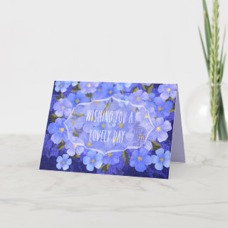 Carte Plier "Brilliant Blue Flower GreetinGreeting Card