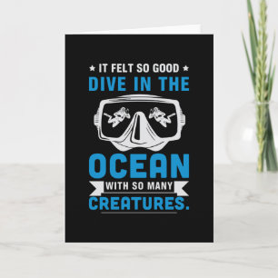 Carte Plongée plongée plongée Diver Drôle Dive Slogan