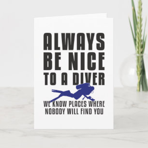 Carte Plongée Plongée Plongée Plongée Diver drôle Idée c