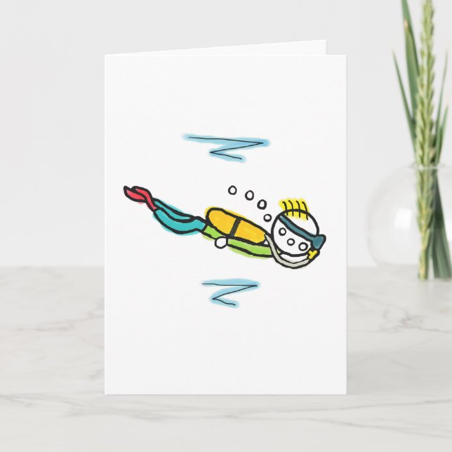 Carte Plongeur Stickman (Devant)