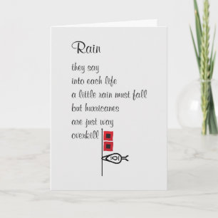 Carte Pluie Une Pensée Drôle De Vous Poème
