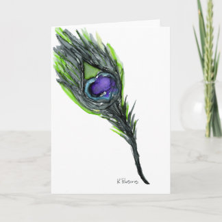 Carte Plume de paon