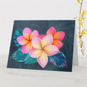 Carte Plumeria Hawaïenne Sunrise