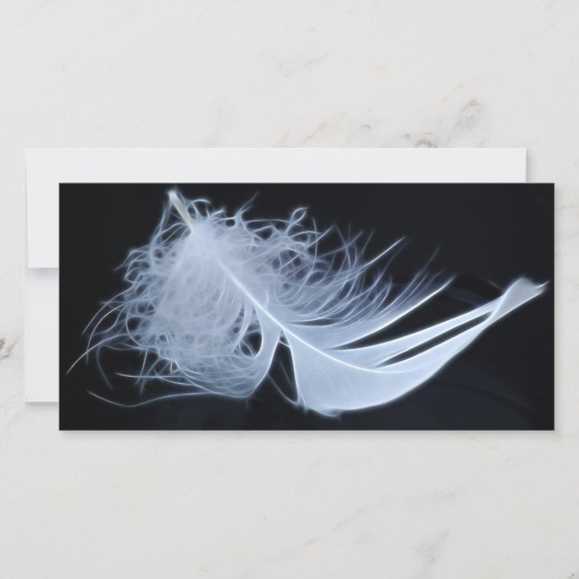 Carte Plumes blanches - angélique par nature (Devant)